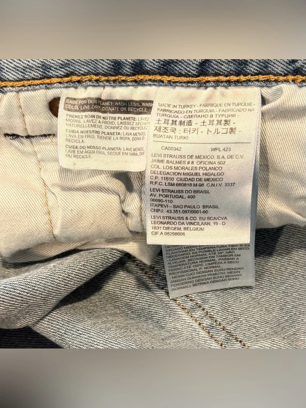Levi's 501 Jeans Men 40x30 Blue Straight Leg Button Fly Red Tab Denim